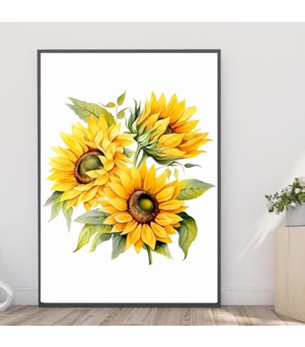 Amazon.co.jp: ZXHYWYM ひまわり キャンバス ウォールアート
