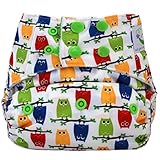 Sweet Pea Bamboo AIO One Size Diaper, Owls by Sweet Pea