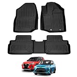 GIMUYA トヨタ ライズ RAIZE 200系 フロアマット ダイハツ ロッキー ROCKY 3D立体構造 カーマット TPE材質 完全車種専用 防水仕様 耐汚れ 耐摩擦 内装パーツ カスタムパーツ アクセサリー 運転席&助手席&2列目 3枚セット ブラック