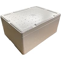 発泡スチロール 箱 (厚手） 蓋付き1セット 80サイズ箱 保温 保冷 発送運搬用 テイクアウト 食品 小物 観賞魚 R18 etc.