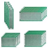 両面 PCB回路基板 2.54mmピッチ ユニバーサル基板 PCBプロトタイプボード 実験プレート DIY はんだ付け 電子工作 (2x8/3x7/4x6/5x7CM)