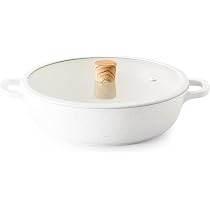 Amazon | SENSARTE 両手鍋 28cm マーブルコート 卓上鍋 すき焼き鍋 IH