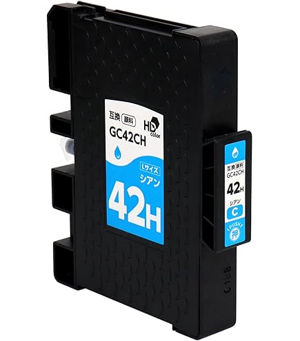 Amazon.co.jp: RICOH(リコー)用 GC42H シアン Lサイズ 互換インク