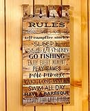 The Lakesideコレクションダイカット湖ルールWall Plaque