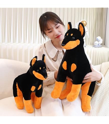 Amazon.co.jp: FRANKIEZHOU リアルなドーベルマンぬいぐるみ-12インチ