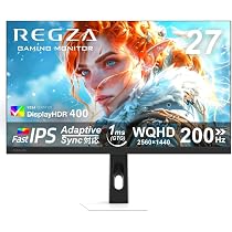 Amazon.co.jp: REGZA 27インチ ホワイトモデル ゲーミングモニター