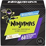 Pampers Ninjamas, Bedwetting Overnight Diapers Disposable Underwear, Nighttime Training Pants Boys, FSA HSA Eligible, 68 Coun