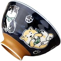 Amazon | 茶碗 柴犬 犬好き 飯椀 飯器/ふろしき豆柴中平茶碗（赤