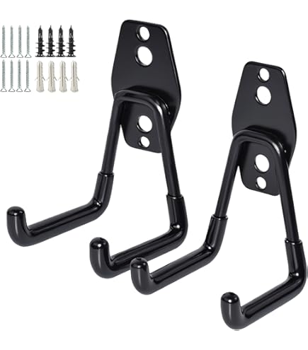 SISI UK Heavy Duty Tool Hooks - Pack Of 10 Red Screw-In Storage Hooks For Garage, Shed & Workshop