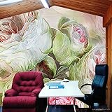 lhdlily 3dテレビソファ背景壁寝室Porch Warm油彩画バラフラワー部屋リビング壁紙壁画 LHDLily-561616981-11164
