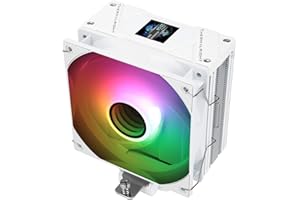 Thermalright Assassin Spirit 120 Vision White ARGB CPU Air Cooler with 1.54in IPS Display, 120mm PWM Fan, Support Intel lga17
