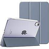 MoKo iPad mini 6 ケース iPad mini 第6世代 半透明 オートスリープ機能 Apple Pencil2のペアリング&充電に対応 三つ折りスタンド 高級PUレザー 裏地マイクロファイバー 軽量 薄型 傷防止 スマートケース Gr