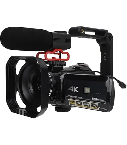 お買い得‼️　8K ULTRA HD ビデオカメラ 64MP　予備バッテリー付 Amazon | Acogedor 8K ビデオカメラ ビデオカメラ、64MP 写真 & 18 倍