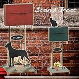 スタンドポスト ポスト 玄関 郵便受け 犬 猫 スタンドポスト ドッグ 立ち・レッド　1個 【1点】