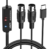 MIDIケーブル USB インターフェース ケーブル キーボード 5PIN-DIN LEKATO 電子楽器とPC 簡単接続 変換ケーブル 高伝送効率 1.98M (TYPE-C)