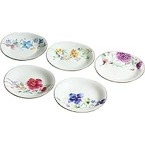 1枚目の皿×5 二枚目の陶器×5 楽天市場】九谷焼 青風窯4号皿揃（5枚セット） 瓔珞紋時代画風SH