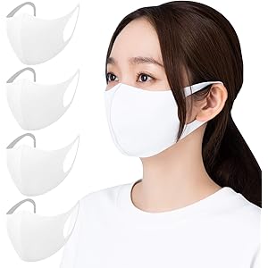 【Amazon限定ブランド】マスク ひんやり 4枚組 男女兼用 フィット感 耳が痛くなりにくい 呼吸しやすい 伸縮性抜群…