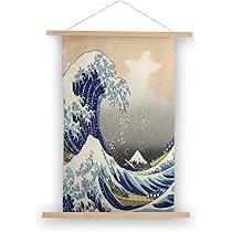 掛け軸 タペストリー　神奈川沖浪裏◆葛飾北斎 （工芸作品・新品) 送料無料 壁掛けタペストリー 浮世絵 葛飾北斎 冨嶽三十六景風