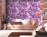 GDXRB 壁紙不織布の壁紙アメリカのシンプルな牧歌的な3Dの花束バラ花の壁紙リビングルームベッドルームの背景壁紙10 * 0.53（M）