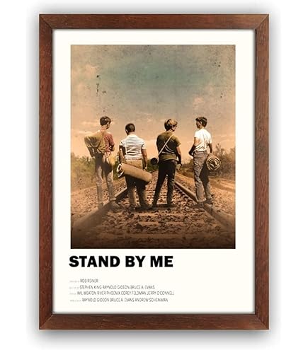 Amazon.co.jp: 【フレーム付-黒-】 映画ポスター スタンドバイミー