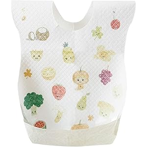 使い捨てエプロン 60枚入れ TOOUTO赤ちゃん食事用スタイ 離乳食エプロン ベビー食事ビブ 子供お出かけ防水加工よだ…