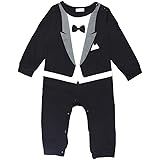 (コ-ランド) Co-land ベビー服 スーツ風 ロンパース 赤ちゃん カバーオール 新生児 長袖 春秋着 子供服 キッズ フォーマル 男の子 出産祝い 結婚式 写真撮影