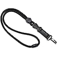 [GOVO] T3 Lanyard Heavy Duty Round Cord Metal Hook Breakaway Buckle Safety Breakaway Design, Black