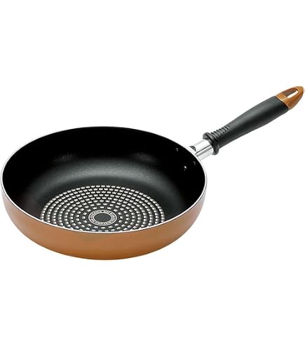Amazon｜よこやま フライパン ブラウン 24cm 来栖けい IH対応 深型両口