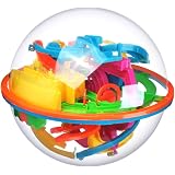 Amazon Sairyo 迷路ボール 3d ブレインメイズボール 立体迷路 おもちゃ ギミックボール 知能ゲーム 立体パズル 教育玩具 ギフト 100ギミック 立体パズル おもちゃ