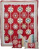 DK Leigh Nursery Crib Bedding Set, Red Graphic Floral, 5 Piece by DK LEIGH