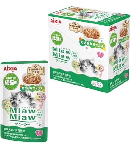 アイシア　MiawMiawとびきり　缶詰各種 Amazon.co.jp: アイシア ミャウミャウ MiawMiawとびきり 60g 6種24缶