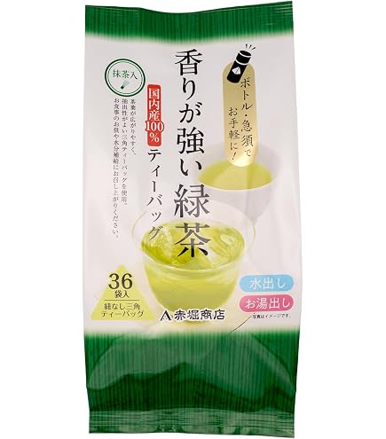 Amazon.co.jp: 赤堀商店 国内産 香りが強い抹茶入り深むし緑茶 TB 144g