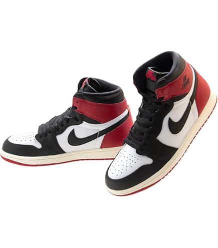 Amazon.co.jp: [ナイキ]エアジョーダン 1 ミッド シカゴ ブラック トゥ