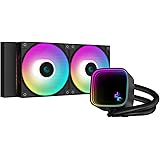 DeepCool LS520 SE液体クーラー 240mm 第4世代の二重chamberポンプ 3100RPM 280w TDP AIO Cooler Anti Leak Tech with ArgbファンAMD AM4/AM5 LGA 1700/1