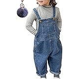[Ptika] キッズ サロペット デニム オーバーオール ゆったり 子供服 女の子 男の子 春 夏 秋 冬