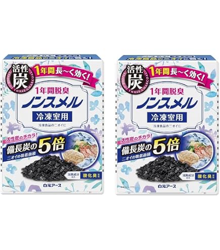 Amazon.co.jp: ノンスメル 冷蔵庫用 脱臭剤 白元アース 置き型 1年間