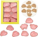 YAYAMIYA クッキー型 3D クッキング抜き型セット 8点セット クッキー型抜き 製菓 キッチン 製菓用品 プレスタイプ キッチン お弁当 手作り 誕生日プレゼント 贈り物 専用パッケージボックス付き (新さまクッキー型)