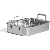 Made in Cookware - Stainless Clad Roasting Pan - 3-Ply Stainless Clad - Professional Cookware - Crafted in Thailand