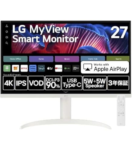 Amazon.co.jp: 27U730SA-W LG Smart Monitor 27型 4KwebOS搭載モニター