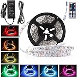 Ledmo 5050 RGB 300個防水規格ip65、LEDストリップライト44キーIRリモートコントローラ、multi-colors、パックの1pc16.4ft / 5 m 300個ストリップライ