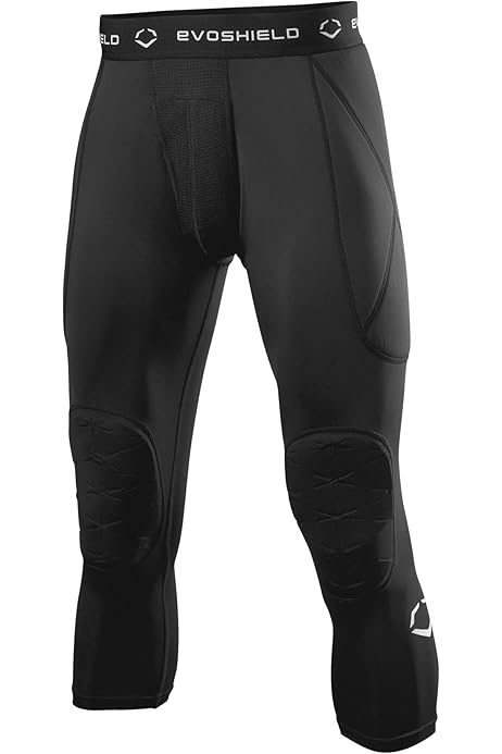 Boys Hockey Base Layer Youth Basketball Pants With Knee Pads