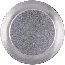 Amazon.co.jp: Black Vintage Inox Round Serving Plate, 4.9 inches
