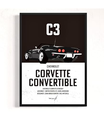 Amazon.co.jp: ポスター ビンテージカーポップアート アメ車 A2額入り