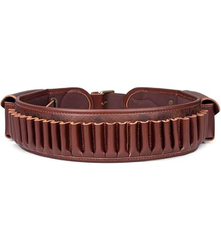 Amazon | East.A ウエスタンガンベルト 牛革製・ブラウン Mサイズ No