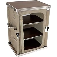 DOD(ディーオーディー) マルチキッチンテーブル 引き上げるだけで棚が完成 ぐらつかないロック機構 TB1-38-TN タン