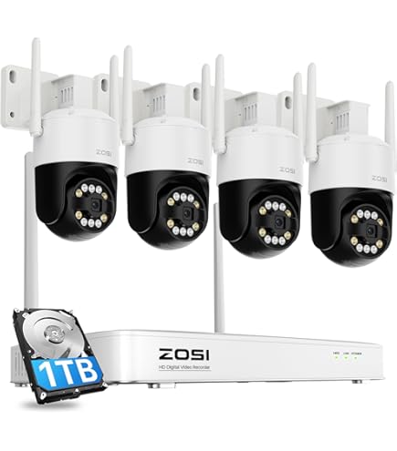 Amazon.co.jp: ZOSI 1080P 200万画素 防犯カメラ8台セット 16ch 4tb