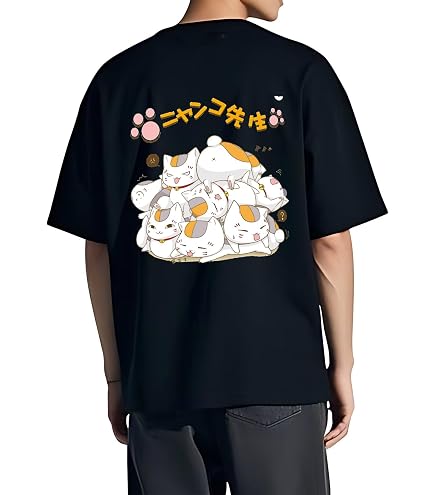 Amazon.co.jp: 夏目友人帳ニャンコ先生 Tシャツ 半袖 ?吸汗速乾 夏目