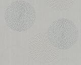 Floral Graphics Grey /Silver Modern Design Wallpaper AS Creation Spot 2 Collection 93792-1 by AS Cre