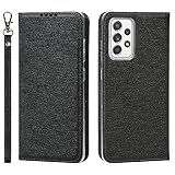Galaxy A52 5G SC-53B ケース 手帳型 サムスン galaxy a52 5g カバー ギャラクシー a52 5g 手帳ケース sc-53b case Zouzt PUレザー製 ストラップ付き ベルトなし スタンド カード収納 マグネット 耐衝撃 滑り止め 5色 ブラック