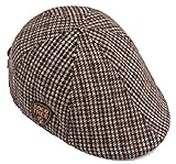 （ネットオー） NET-O 秋冬 ハンチング 子供用 ジュニア用 ユニセックス ゴルフ帽子 プレゼント ブラウン グレー ベージュ ３カラー 安心保証 （ブラウン）
